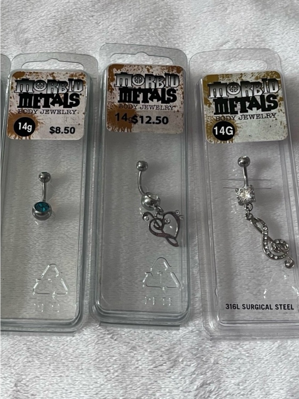Hot Topic Belly Rings Set of 3